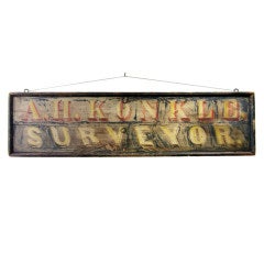 Early American Surveyor's Trade Sign