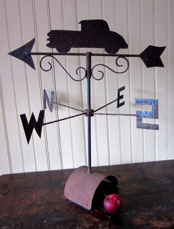 Sheet Iron 1930's Automobile Weathervane