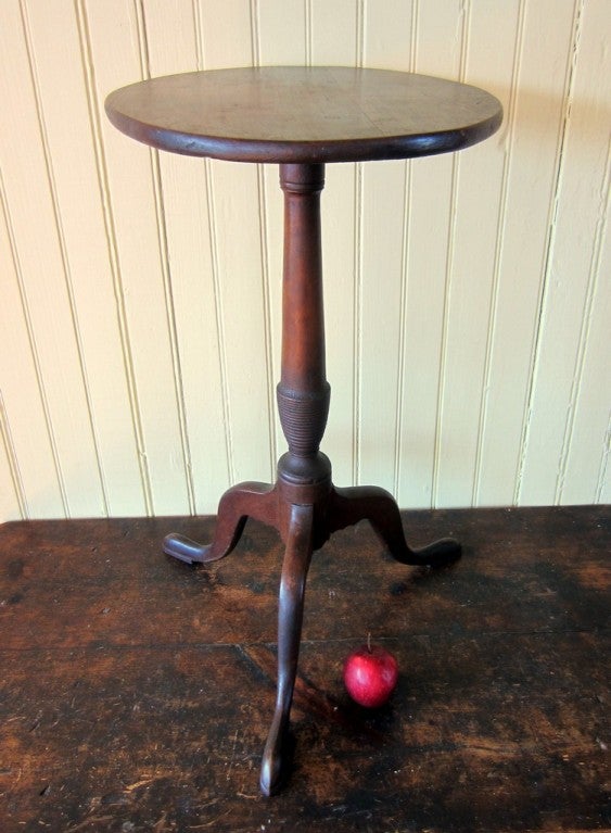 Oval Top Snakefoot Cherry Candlestand