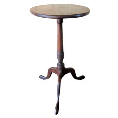Oval Top Snakefoot Cherry Candlestand