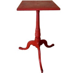 Rare Bittersweet Painted 18th C Candlestand
