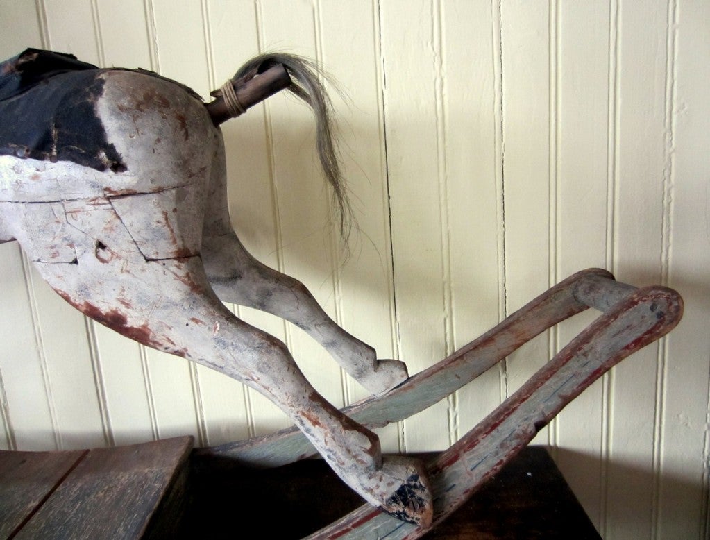 19th Century Early American Rocking Horse For Sale