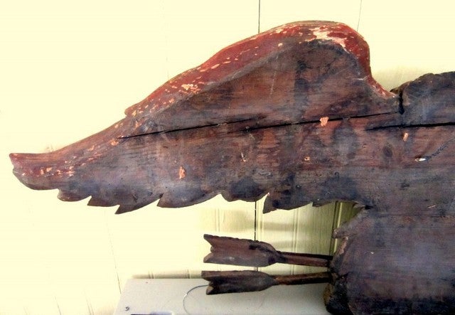 Early Large Eagle Wall Carving For Sale 1