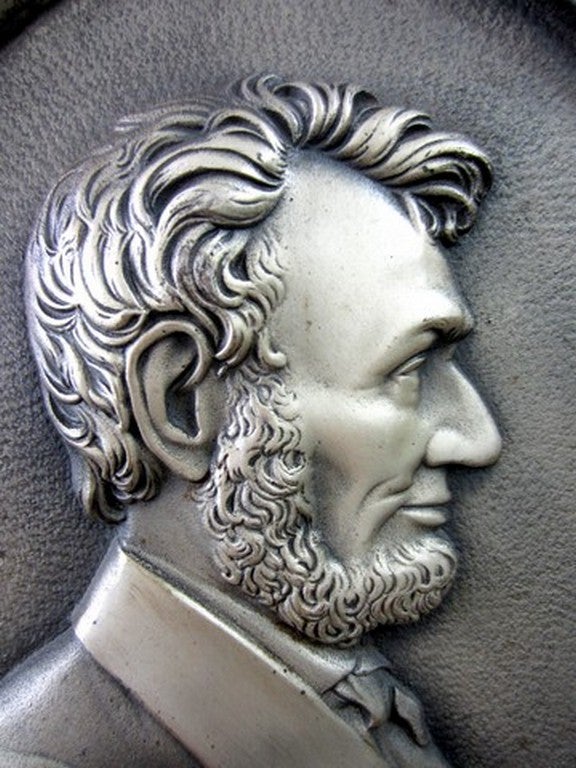 Early Bronze Relief Cast Lincoln  Bust