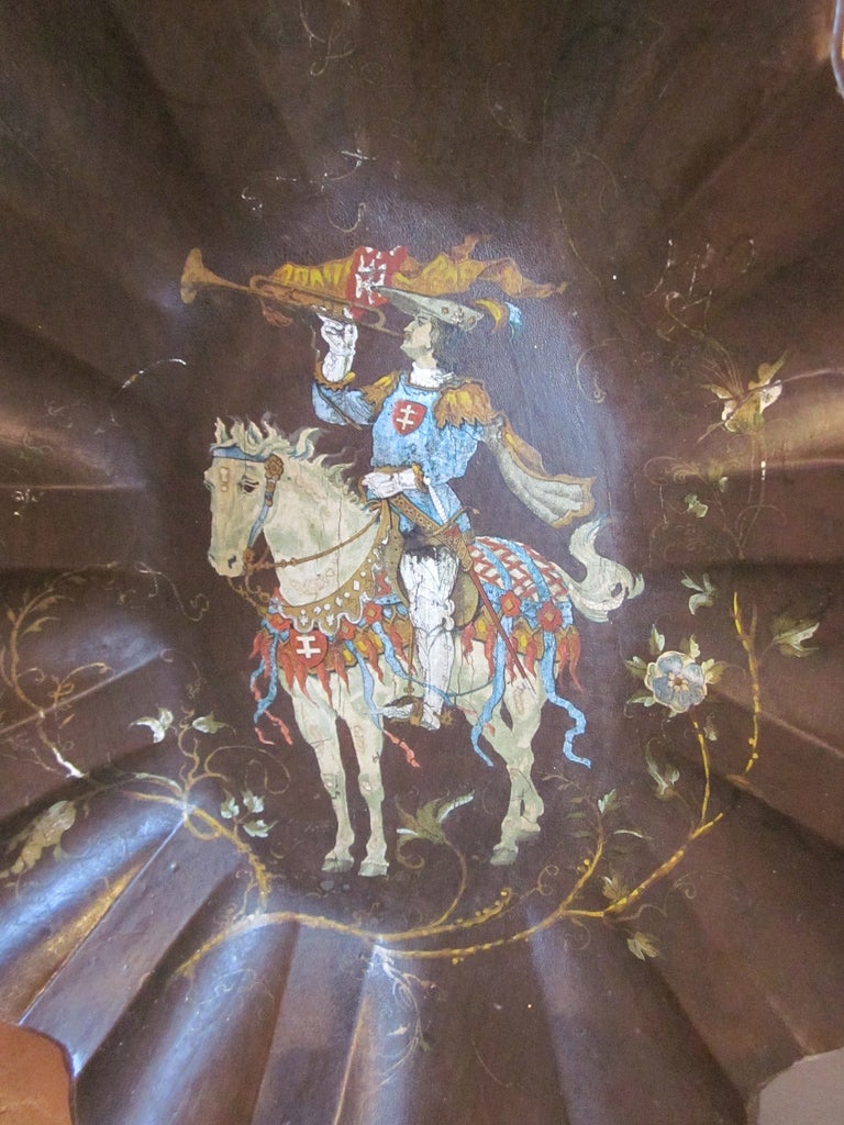 Antique English Painted Paper Mache Bowl