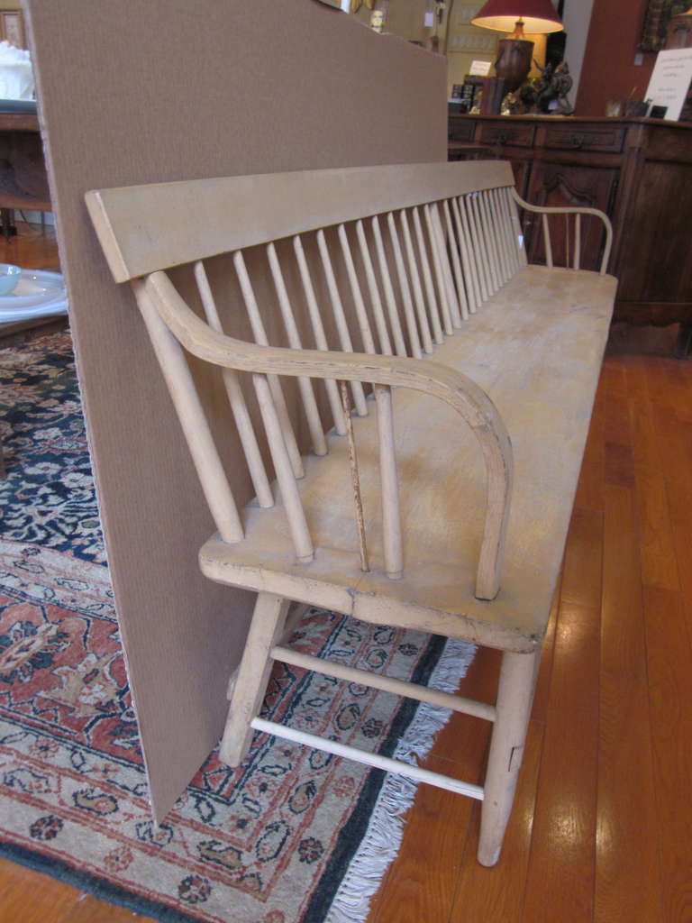Antique Deacons Bench In Good Condition In Katonah, NY