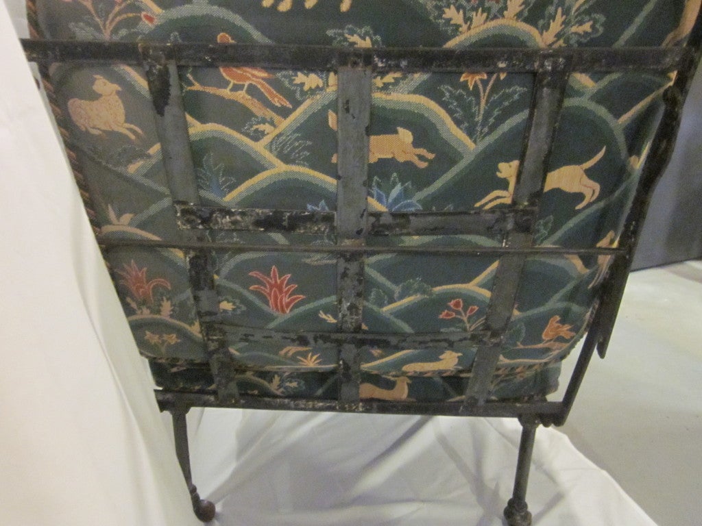 Antique Metal Campaign Bed with Cushions For Sale 3