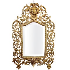 Antique Brass Bacchus Mirror