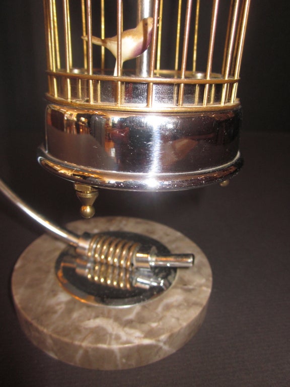 bird cage clock antique