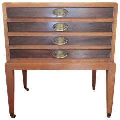 Mahogany Snack Table Butler On Casters