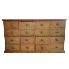 Antique 16 Drawer Pine Dresser