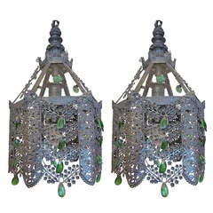 Pair of Vintage Moroccan Style Hanging Lights
