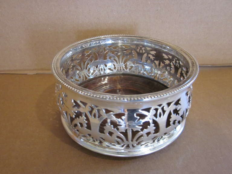 Vintage Silver Plate Bottle Coaster