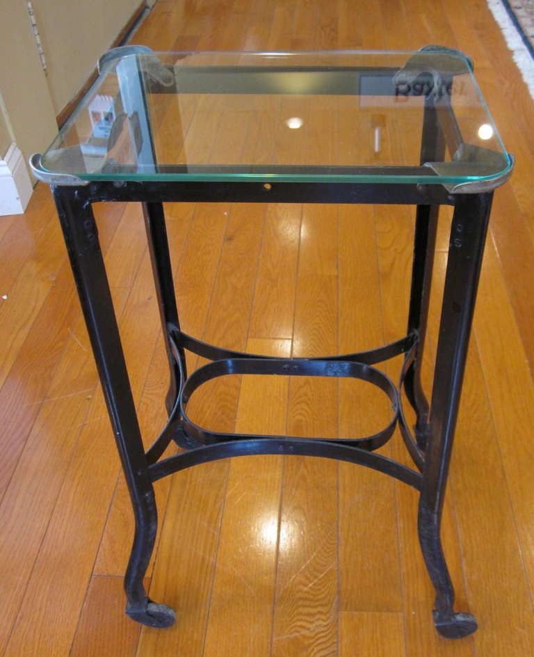 Pair of vintage industrial rolling tables