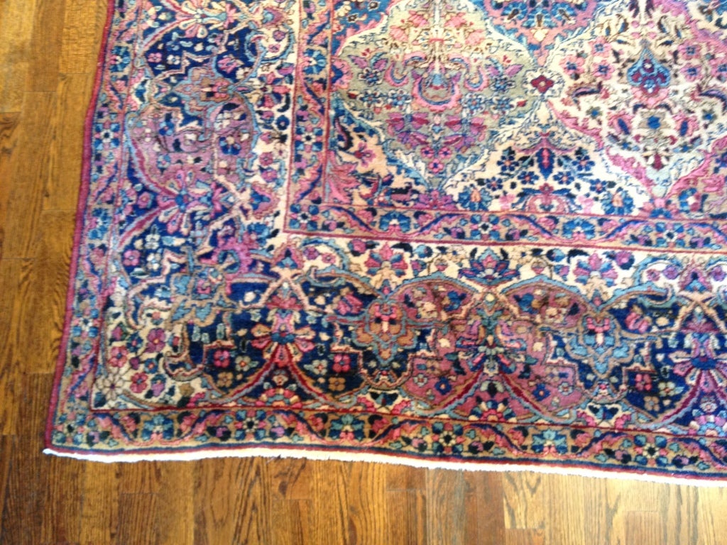 Wool Large antique Persian rug For Sale