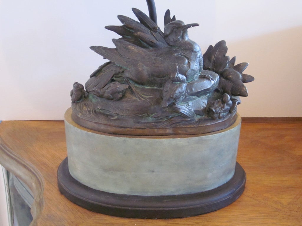 A. Arson Bronze Bird Sculpture Lamp