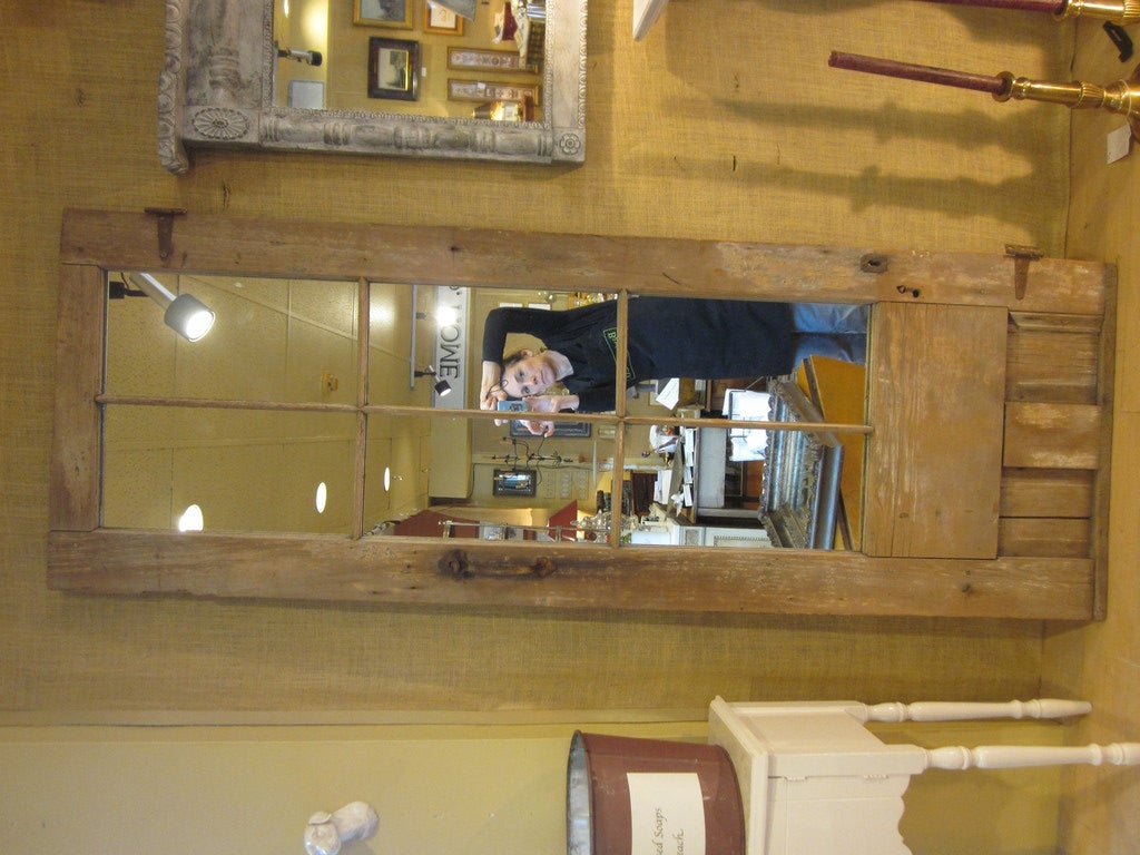 American Antique Farmhouse Door with Mirror