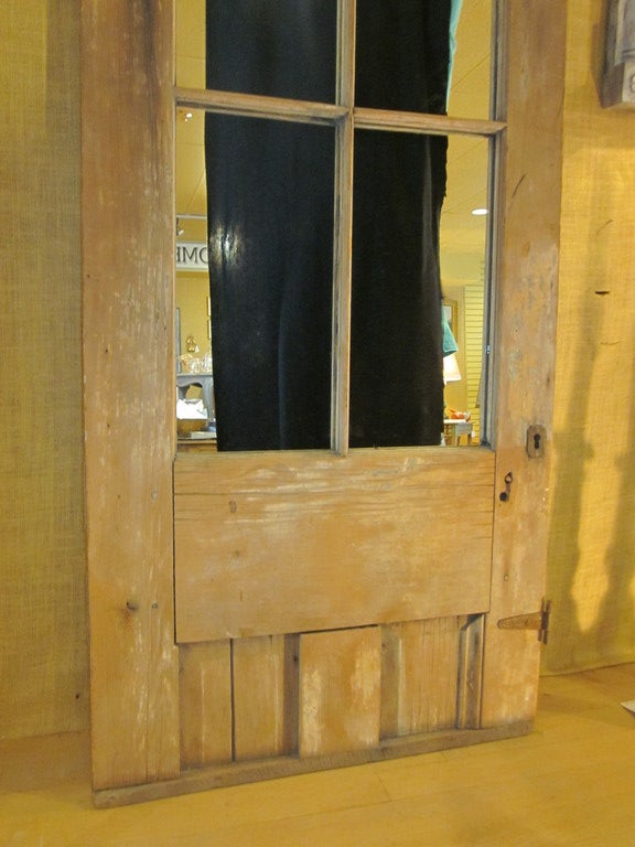 Antique Farmhouse Door with Mirror 1