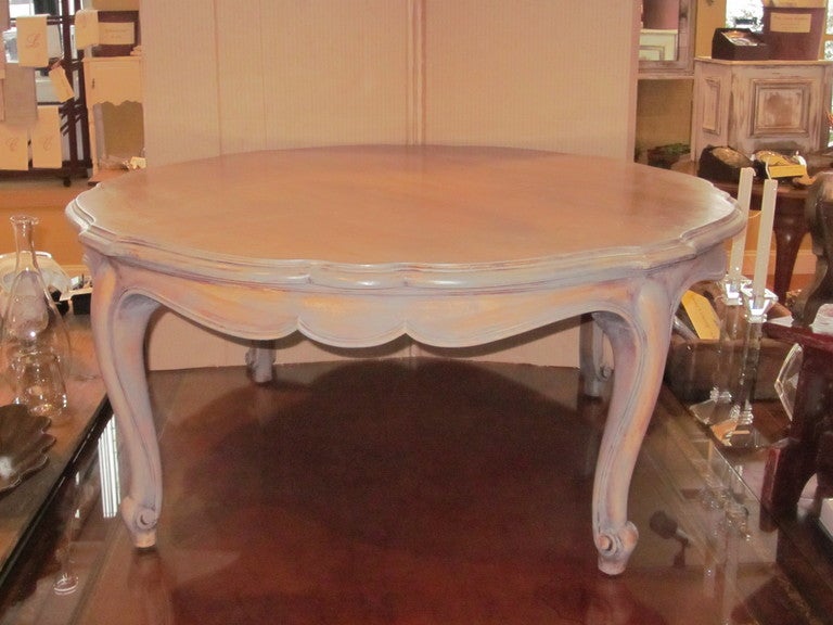 American Round Distressed Finish Coffee Table