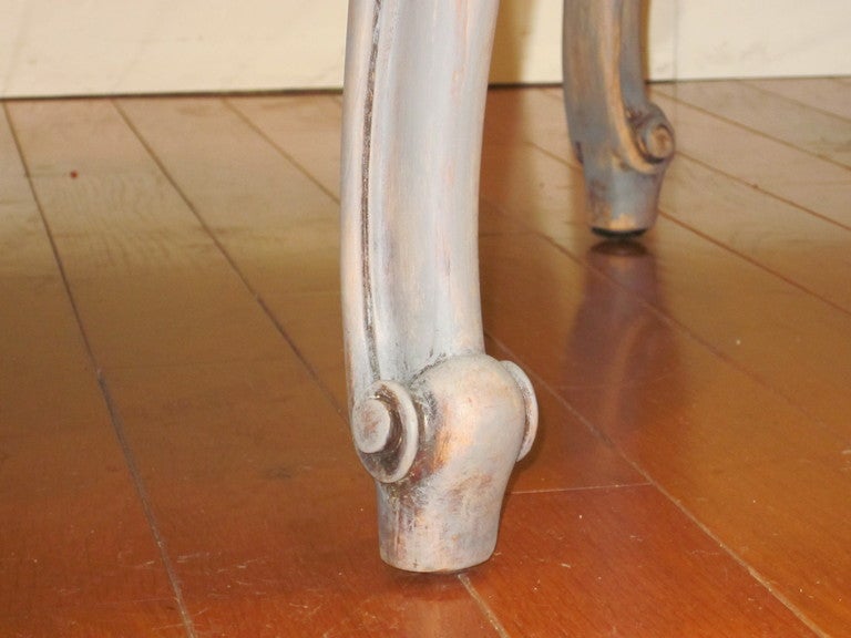 Wood Round Distressed Finish Coffee Table