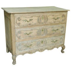 Antique Late 18th Century Flemish Commode In Bleached Oak