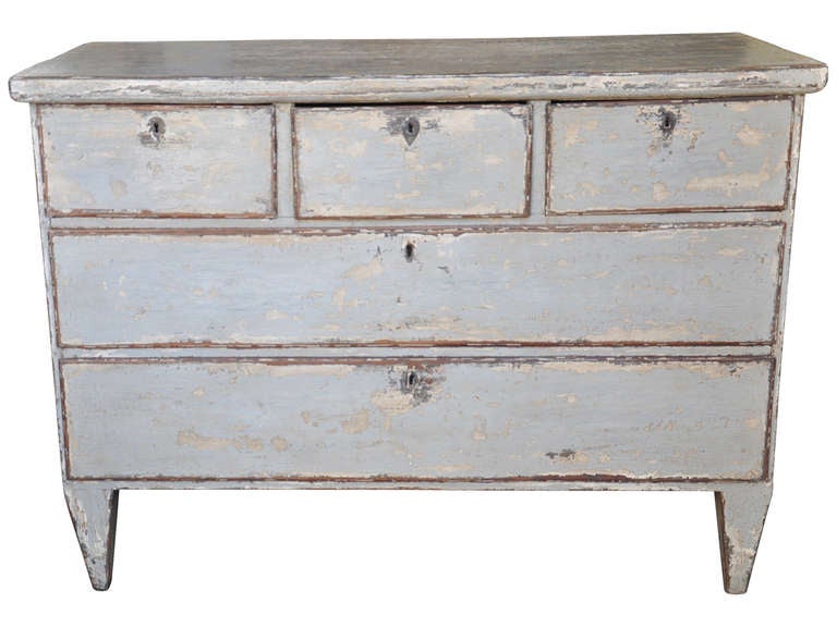 Late 18th Century Spanish Antique Commode in Painted Wood