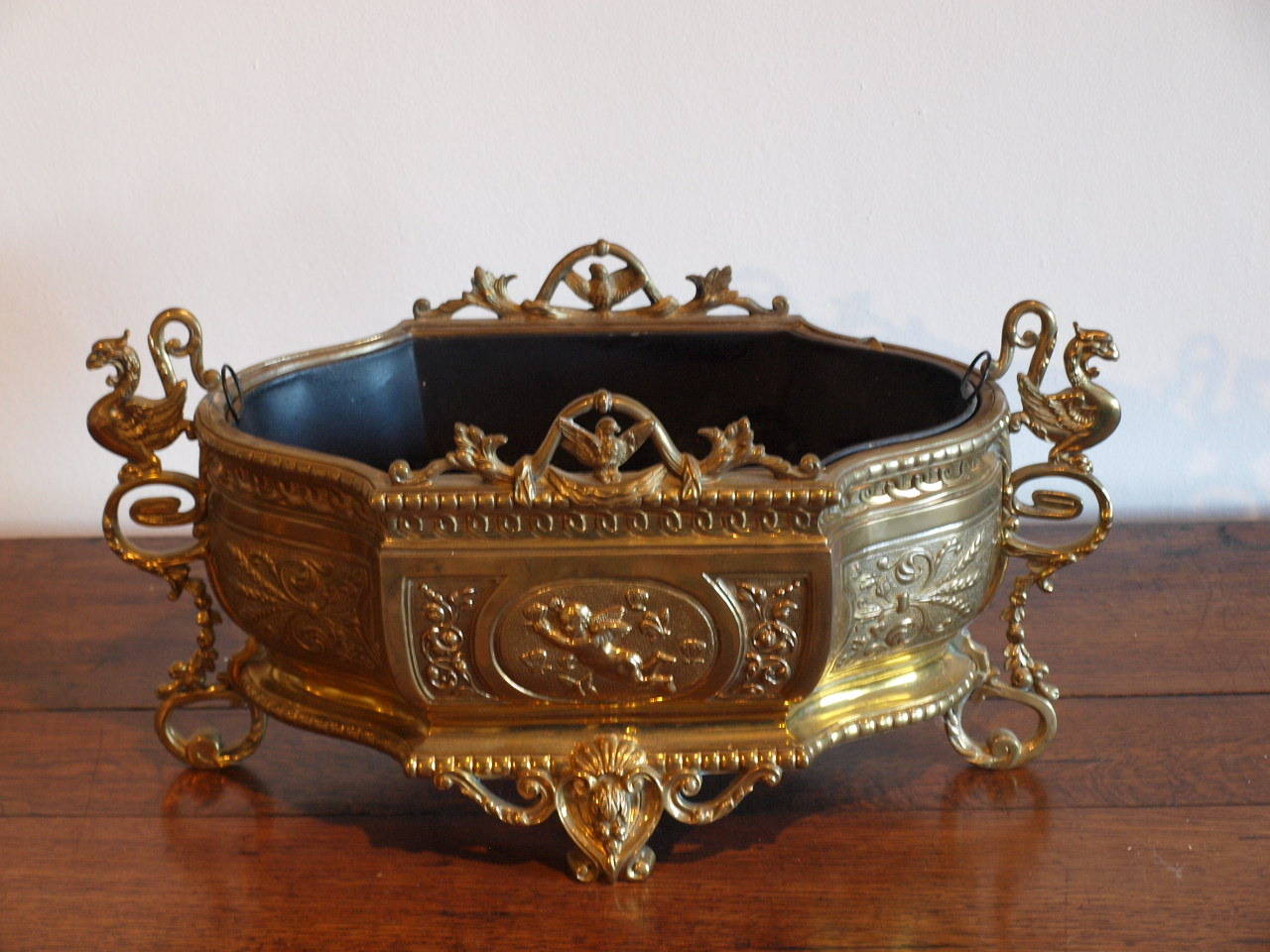 A lovely 19th century French period Napoleon III Bronze Jardiniere with its metal liner.