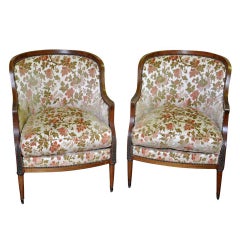 Pair of French Antique Louis XVI Style armchairs (#FD-FTP502)