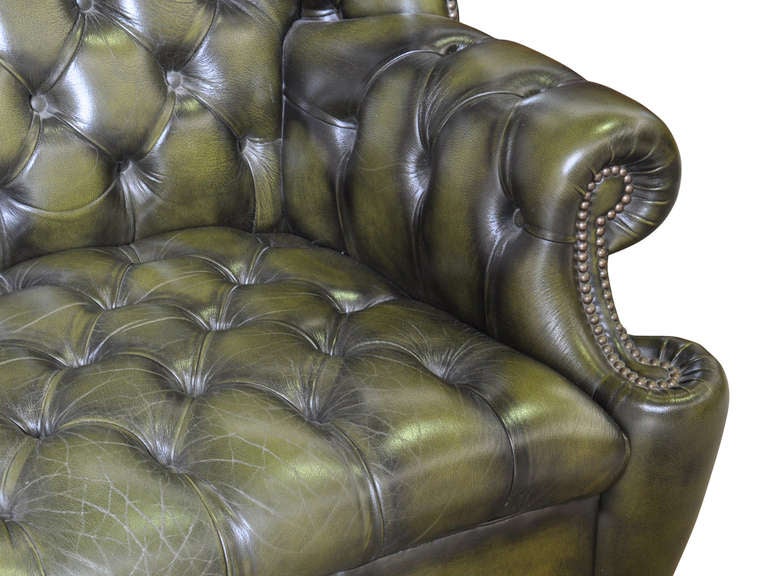 Vintage English Leather Sofa 2