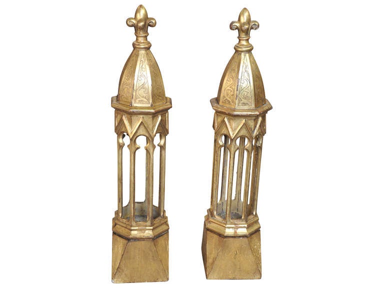 Pair of Early 19th Century Italian Altar Candle Niches / Candelabra In Good Condition In Atlanta, GA