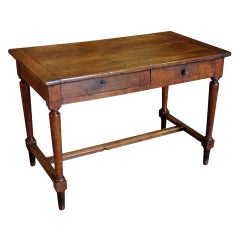 French Late 19th Century Two Drawer Farm Table/Desk