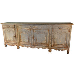 Early 20th Century French Provencale Painted Enfilade