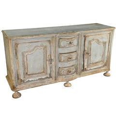 French 17th Century Painted Louis XIV Style Buffet