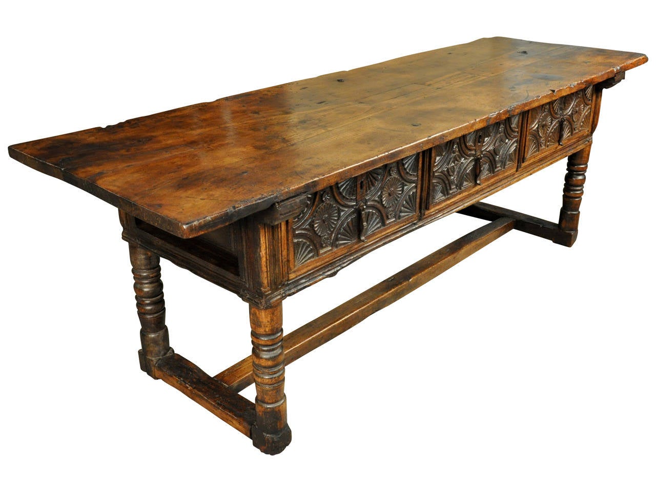 Spanish 17th Century Console Table in Chestnut 1