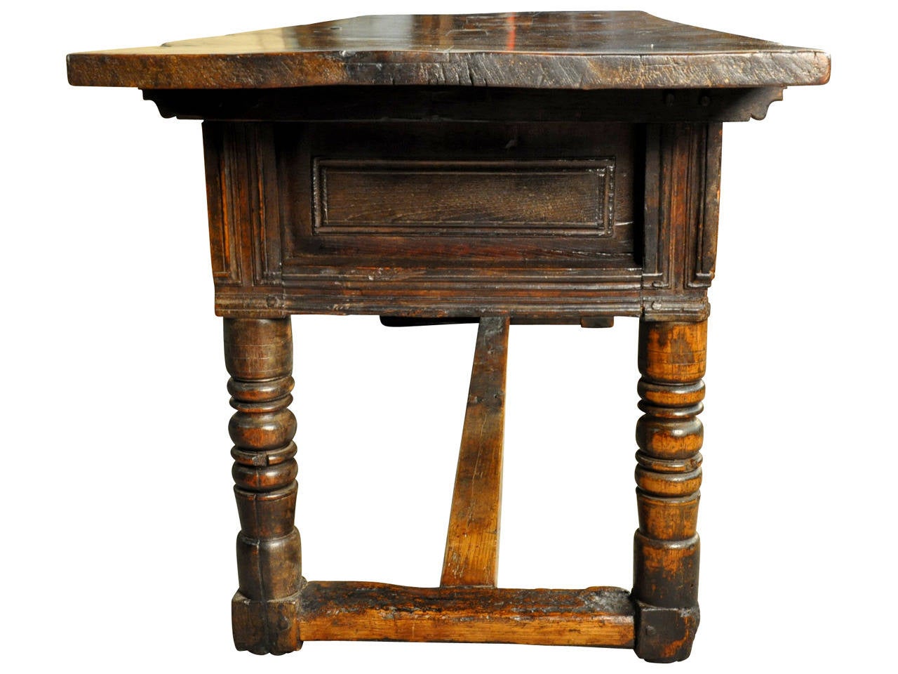 Spanish 17th Century Console Table in Chestnut 2