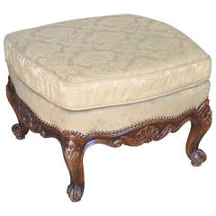 French Provencal Footstool in Beechwood