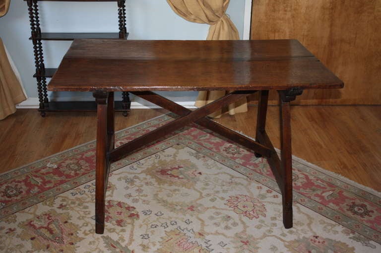 18th Century and Earlier Late 18th Century Spanish Farm Table in Walnut
