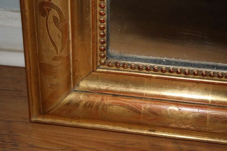 Mid 19th Century French Louis Philippe Period Mirror in Gilt Wood 4