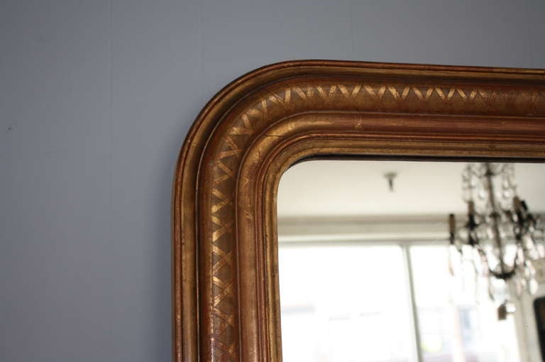 French Antique Louis Philippe Mirror From the Mid 19th Century 4