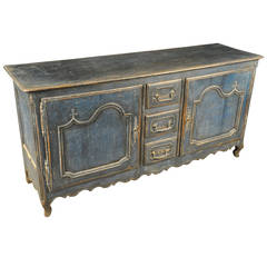 18th Century French Provencal Painted Enfilade Buffet