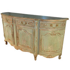 French Provencal Painted Enfilade Buffet