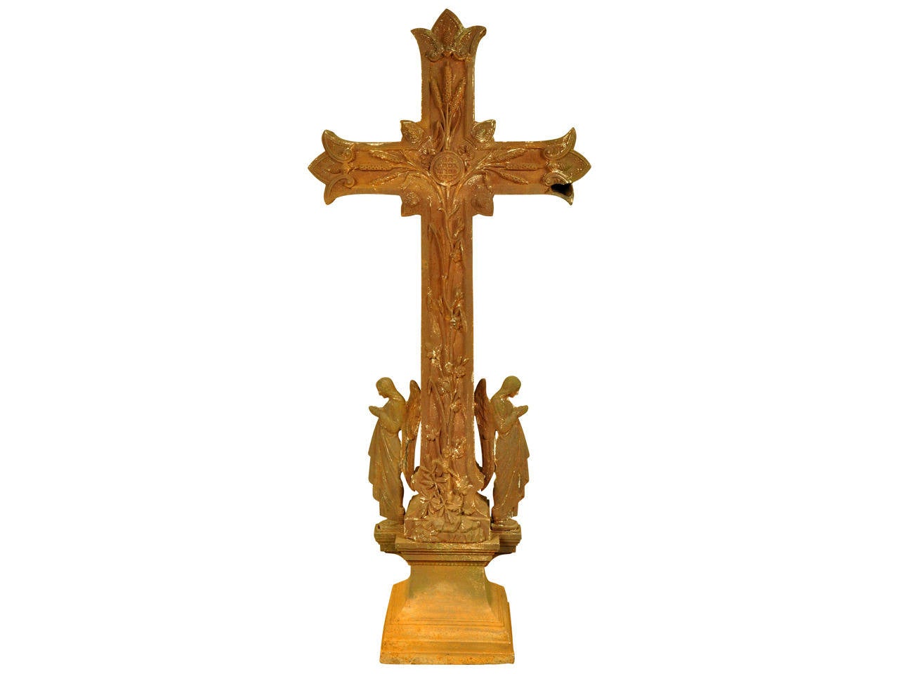 French Late 19th Century Crucifix In Cast Iron In Good Condition In Atlanta, GA