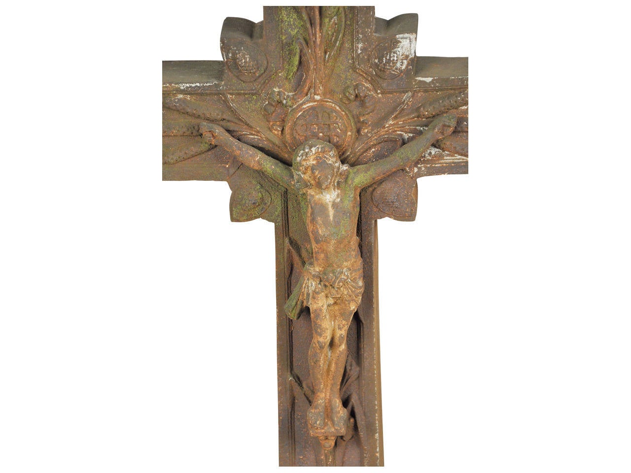 French Late 19th Century Crucifix In Cast Iron 2
