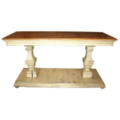 Louis XIV Style Catalan Console In Old Pine Wood