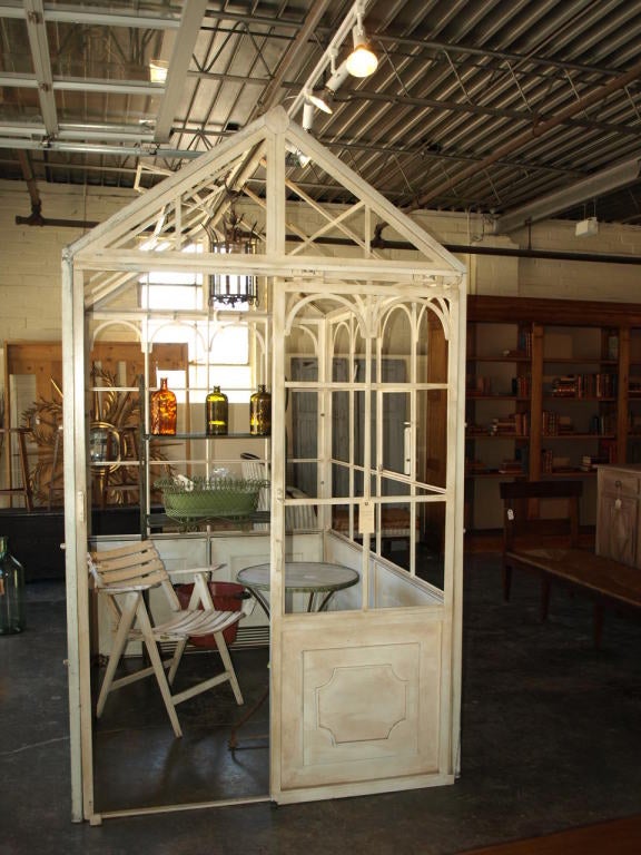 Antiqued White Iron Greenhouse (glass not included)

Keywords: conservatory, garden shed, garden furniture, green house, architectural elements pool bird