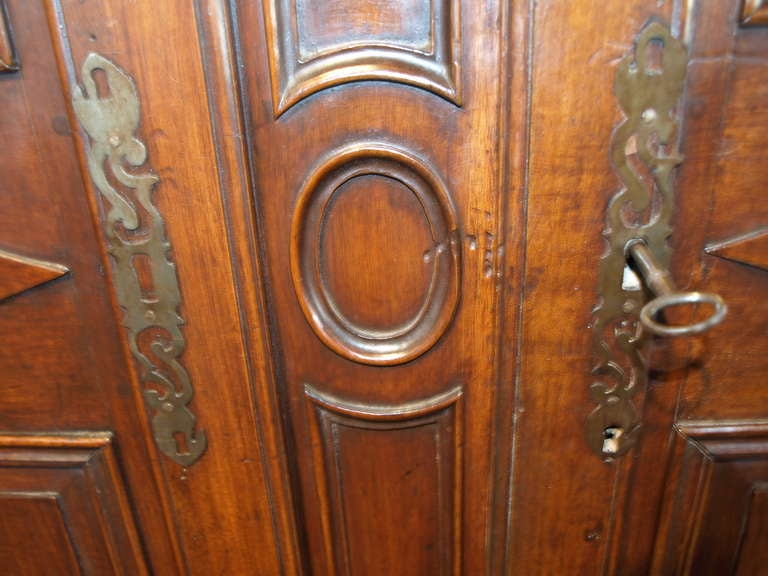 French Antique Louis XVI Style Armoire In Walnut 2