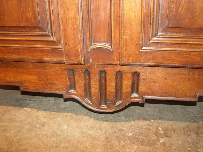French Antique Louis XVI Style Armoire In Walnut 4