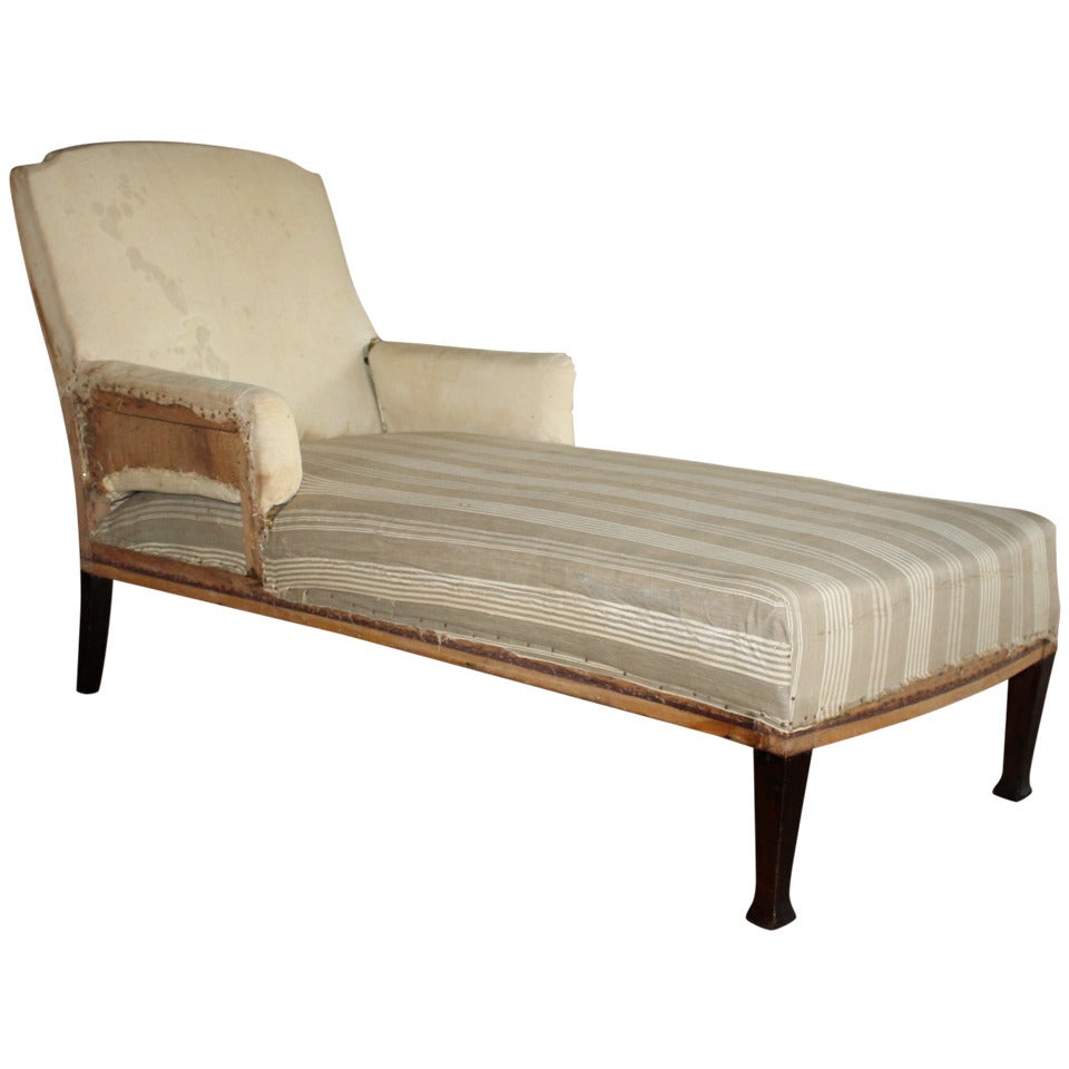 Late 19th Century French Napoleon III Period Daybed in Beechwood
