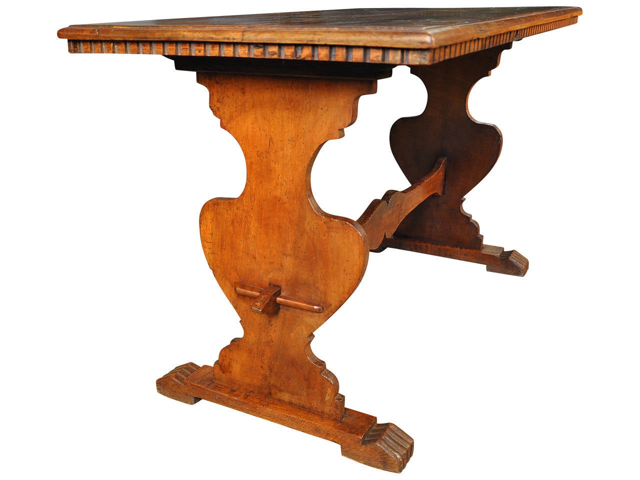 Late 18th Century Italian Trestle Table or Console in Walnut 1