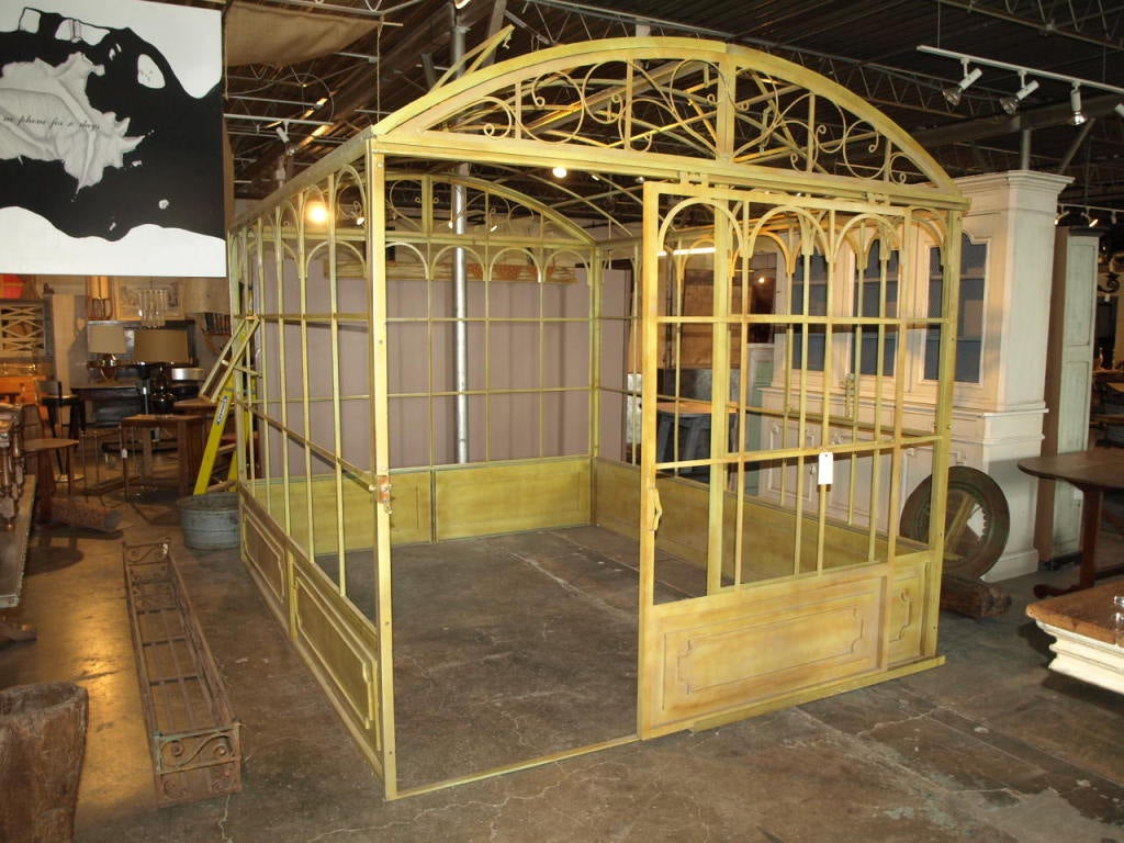 Antiqued Green Iron Greenhouse With Rounded Roof (glass not included)

Keywords: conservatory, garden furniture, architectural structures, garden shed pool house bird green house